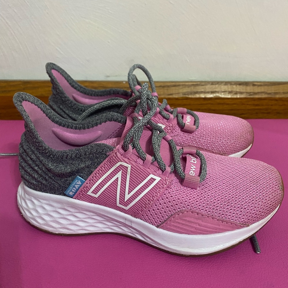 New Balance Kids Sneakers in Pink and Dark Gray